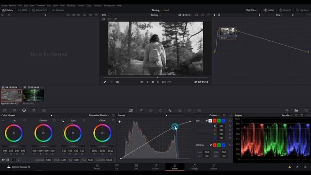 How to make a clip black and white in DaVinci Resolve [CUSTOM COLOR GRADE] смотреть онлайн