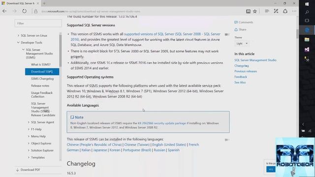 SQL Server Management Studio Обновление SSMS 2016 смотреть онлайн