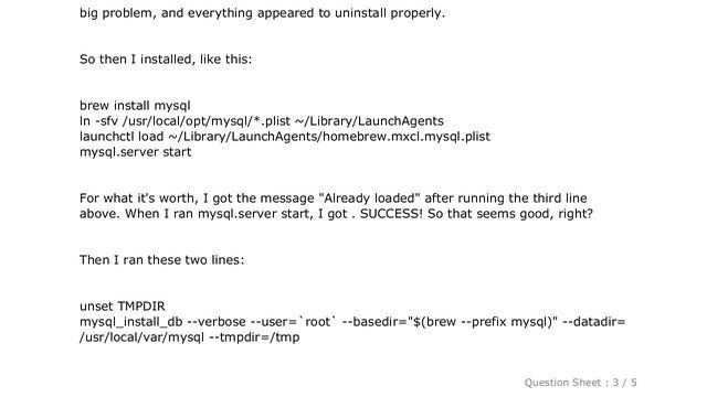 MySQL : Trouble installing MySQL on Mavericks with Homebrew смотреть онлайн