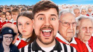 MrBeast ► Люди с 1 до 100 Лет Сражаются за 500,000 ( Мистер Биста ) | Реакция