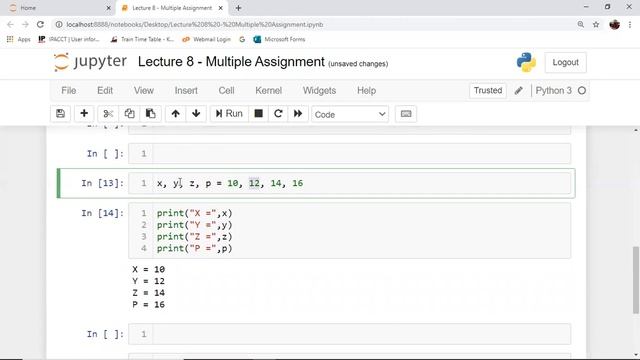 Python in 5 minutes | Lecture 9 | Multiple Assignment смотреть онлайн