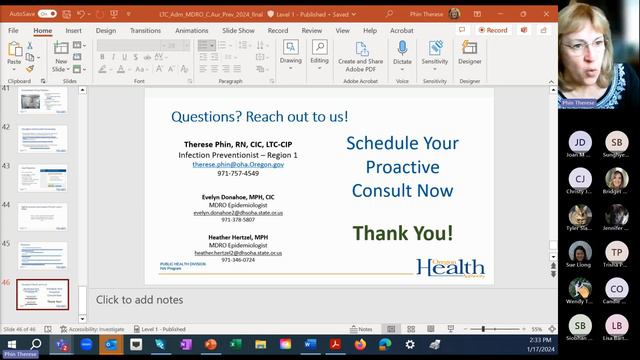 Long Term Care Facility Learning Collaborative: Protect The Residents In Your Facility