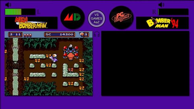 Mega Bomberman VS Bomberman '94 |PC Engine vs mega drive|Comparison| side by side смотреть онлайн