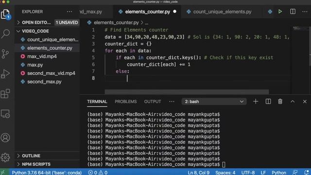 Code 04: Elements Counter in a List in Python | 365 Days of Code смотреть онлайн