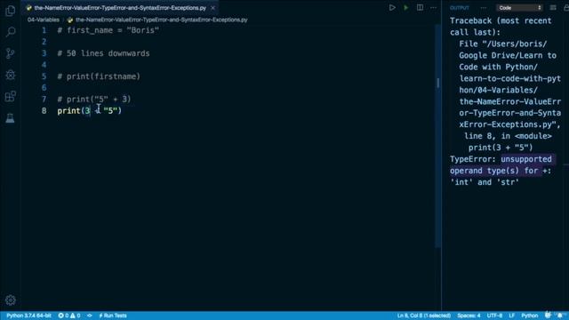 Python Programming Tutorial # 26 | The NameError, ValueError, TypeErro in Python - English смотреть онлайн