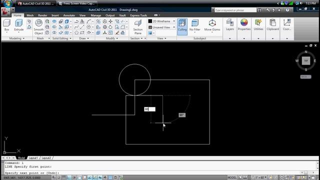 AutoCAD 2010 Tutorial # 3 - Lines & Circles смотреть онлайн