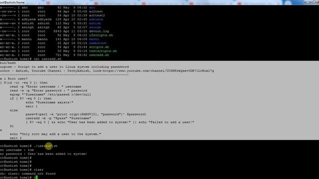 How to add user & set password through shell scripts in Linux смотреть онлайн