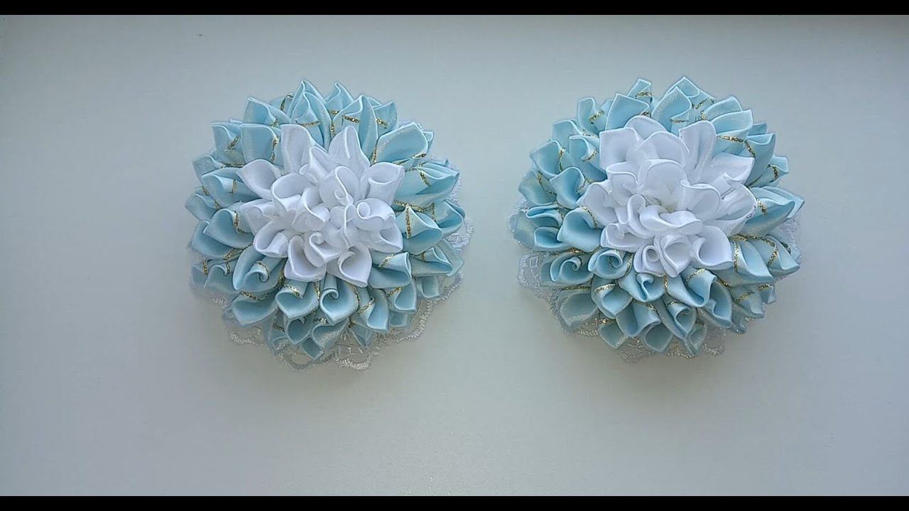 Новогодние бантики из атласной ленты шириной 2,5 см смотреть онлайн