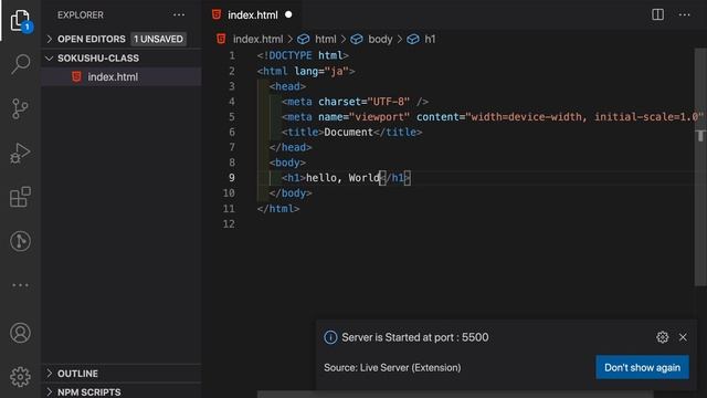 【VSCodeプラグイン】Live Serverのインストールと動作確認（事前準備 | HTML&CSS速習教室） смотреть онлайн