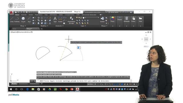 AutoCAD 2018: Dibujo de arcos | | UPV смотреть онлайн