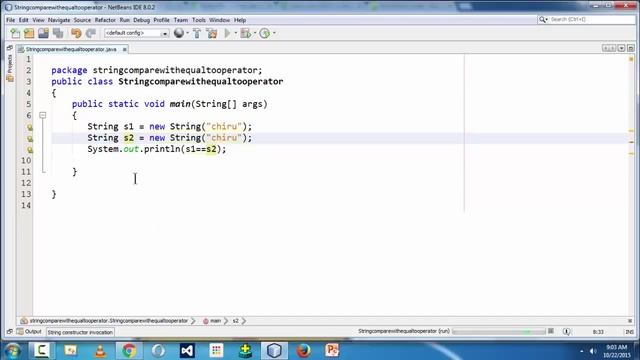 3.when in the world == operator works with String comparison in Java. смотреть онлайн