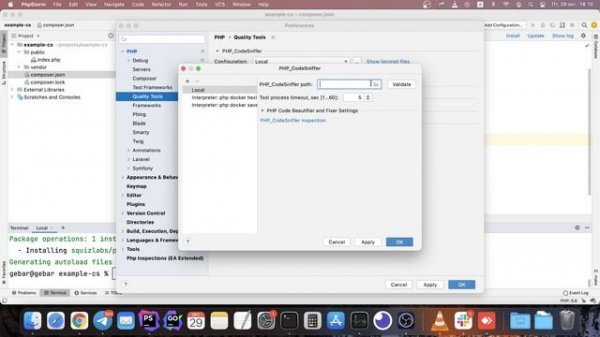 Установка и настройка PHP CodeSniffer в PhpStorm