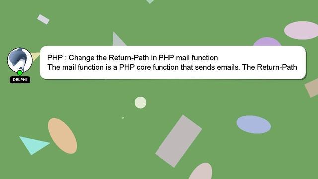 PHP : Change the Return-Path in PHP mail function смотреть онлайн
