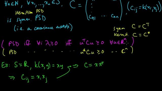 (ML 19.5) Positive semidefinite kernels (Covariance functions) смотреть онлайн