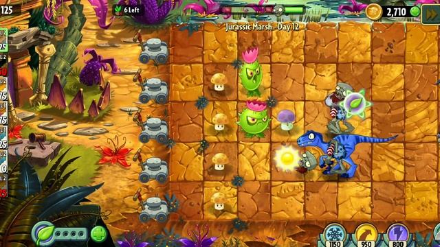 Plants vs. Zombies 2 - Jurassic Marsh - Day 12 смотреть онлайн