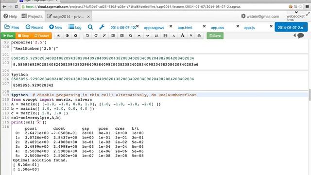 2014-05-07: Math 480b Sage course lecture смотреть онлайн