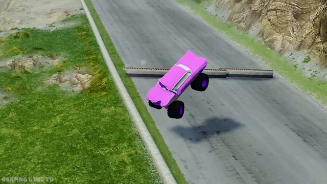 Big & Small McQueen Boy,Tow Mater vs Dinoco, Doc Hudson vs Pixar Car vs DOWN OF DEATH - BeamNG.Driv смотреть онлайн