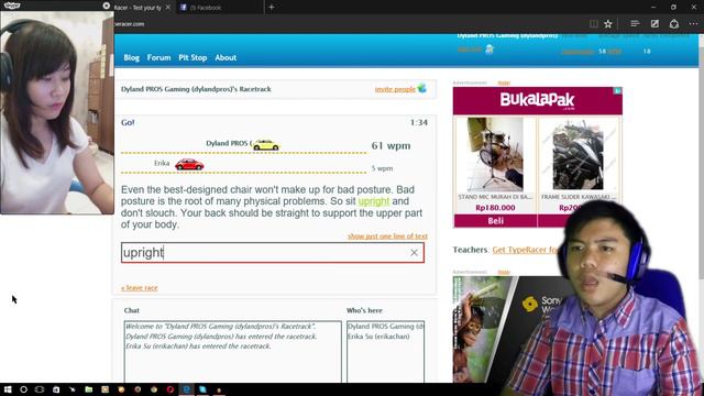 TypeRacer : TYPING BATTLE! Dyland PROS vs Erika Su - AKWARD + GROGI ABIS! смотреть онлайн