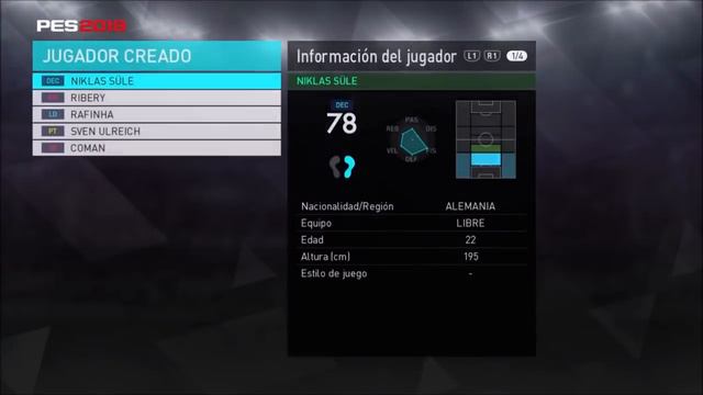 TUTORIAL: CREAR MANUALMENTE AL BAYERN MUNCHEN (O CUALQUIER EQUIPO) EN PES 2018 (PS4) смотреть онлайн