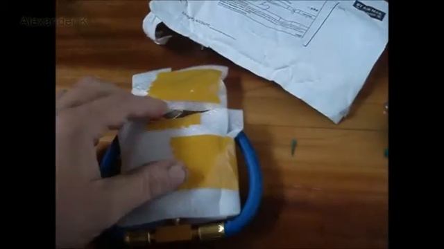 Посылка с Алиэкспесс, коннектор для самостоятельной заправки авто кондиционера хладагентом r134a смотреть онлайн
