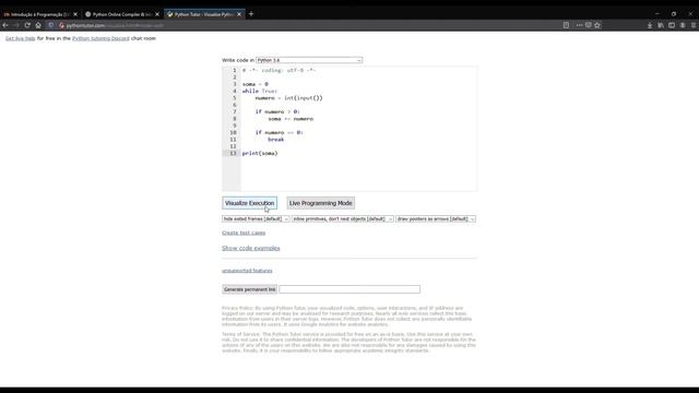 Tutorial - Introdução a Programação - Usando PythonTutor смотреть онлайн