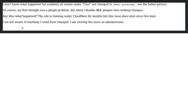 Wordpress: Suddenly all emails in User have [email protected] смотреть онлайн