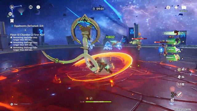 Genshin Impact Spiral Abyss 4.4 - Gaming + Hyperbloom смотреть онлайн