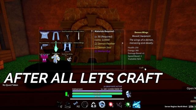 How To Get Demon Soul And Craft Demon Wings In Anime Story (Roblox) смотреть онлайн