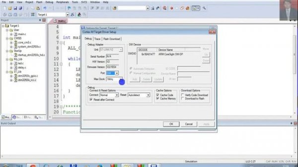 LED Flashing Demo using STM32 ARM Cortex-M3 Development Board