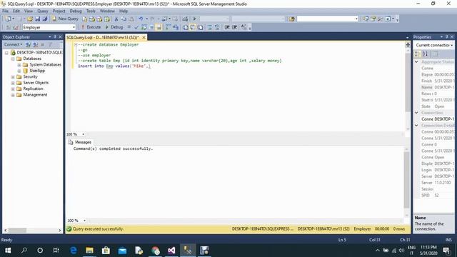 Sql server part 1- Select, insert, update, delete смотреть онлайн