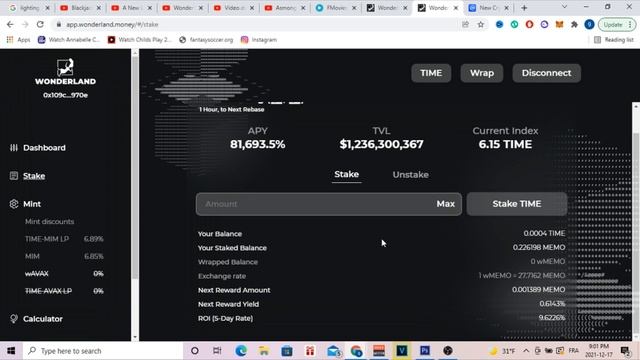 Wonderland Time Day 42 Results (How Much Do I Make Staking Time) смотреть онлайн