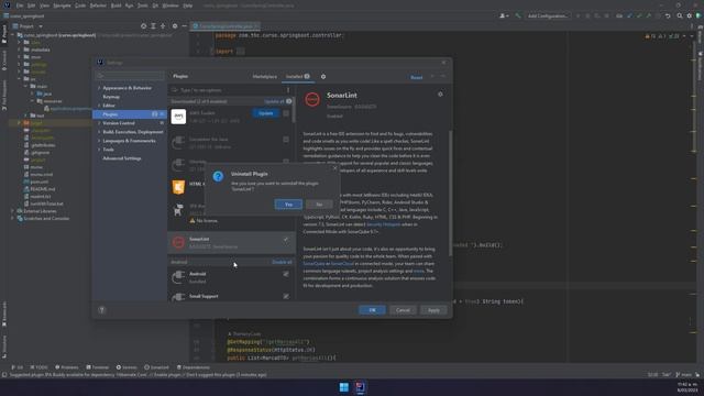 Curso de Intellij IDEA | Como Agregar, Habilitar, Deshabilitar y Desinstalar Plugins en Intellij ID смотреть онлайн