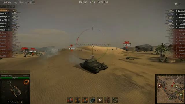 WOT: Sand River - Object 268 - 7 frags - Steel Wall, Top Gun, Boelter's ... смотреть онлайн