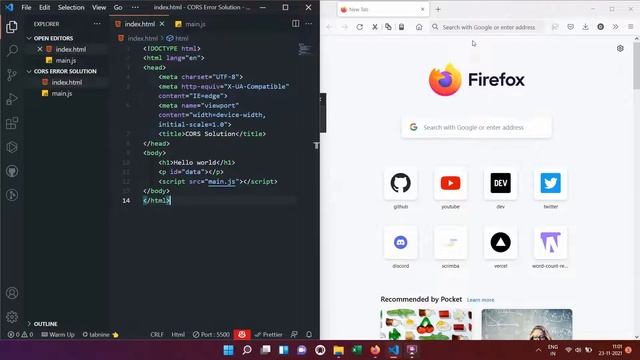 CORS Error Fixed | JavaScript смотреть онлайн