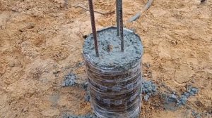 Заливаем буронабивные сваи. свайное поле.