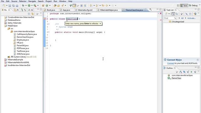 HOW TO RENAME A JAVA CLASS IN ECLIPSE DEMO смотреть онлайн