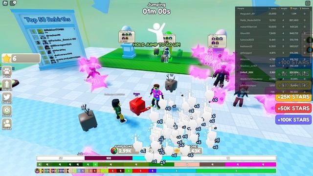 ПРЫГНУЛ ВЫШЕ ЧИТЕРА! ROBLOX JUMP CLICKER смотреть онлайн