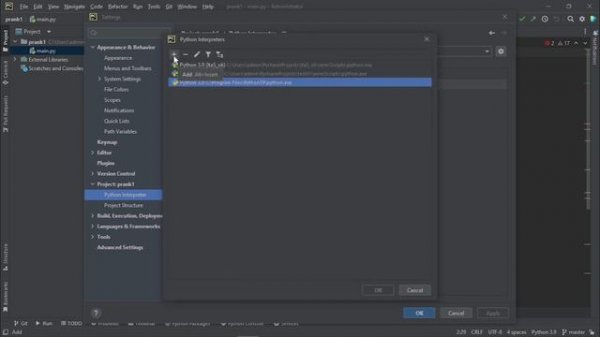 Как сделать виртуальное окружение venv в проекте Python