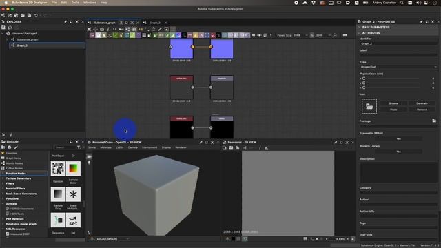 Substance 3D Designer. Курс 1. Урок 1: Проект, панели, навигация и ноды смотреть онлайн