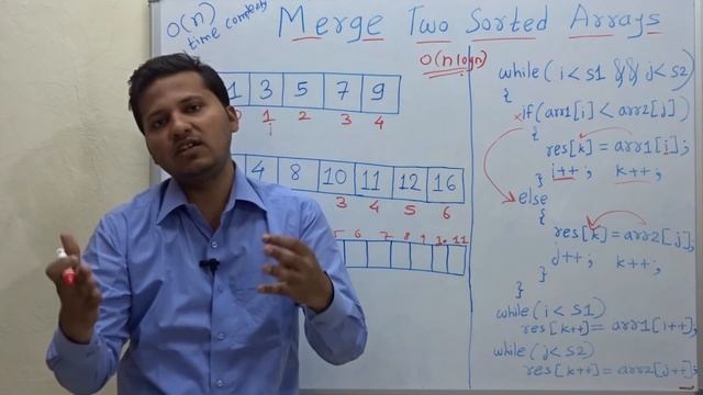 Merge two sorted Arrays into a third Sorted array смотреть онлайн