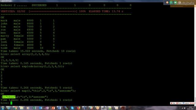 Hadoop dev: part 59 Hive Map,struct, Array, explode, lateral view, rank and dense rank смотреть онлайн