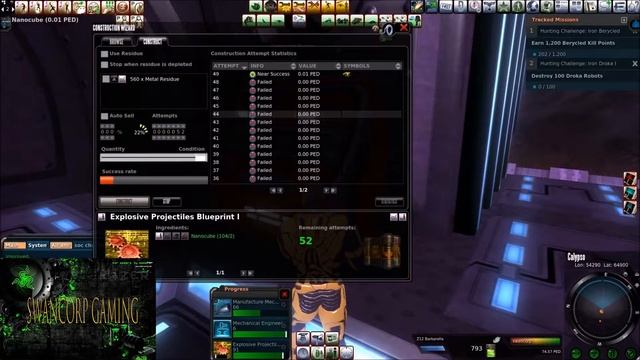 Entropia Universe: 100 attempts with explosive projectiles blueprint 1 on full condition смотреть онлайн