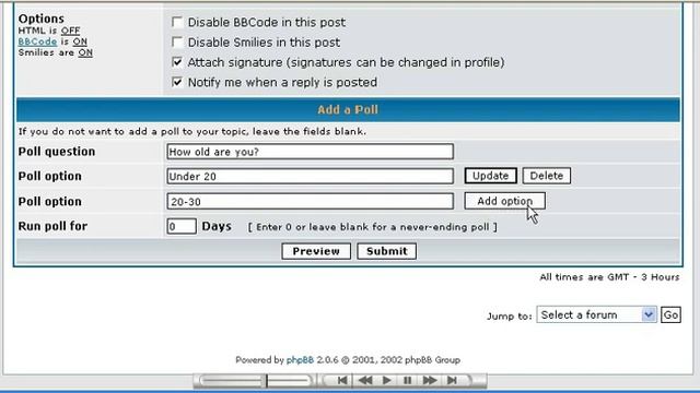 Creating a poll in phpBB смотреть онлайн