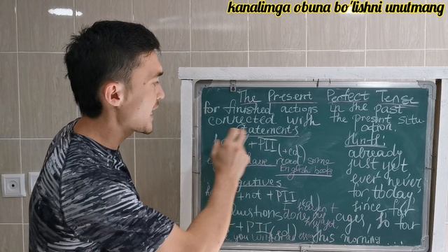 Дилмурод билан инглиз тили грамматикаси:9-дарс(The present perfect simple tense)ту́лик тушинтирилиш смотреть онлайн