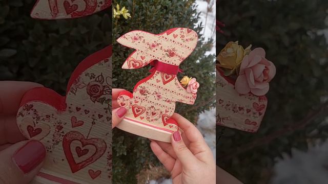 Пасхальный зайчик сердечки - 590р, набор 690 руб. #WoodAndFood #РучнаяРабота #МестноеПроизводство смотреть онлайн