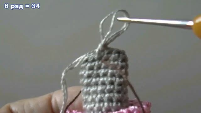 Мышка крючком на санках. Вязание игрушки амигуруми. Часть 1. Crochet mouse. Part 1. смотреть онлайн