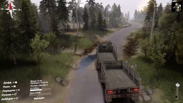Spintires® Широкая река / Потерял груз / часть 7 смотреть онлайн