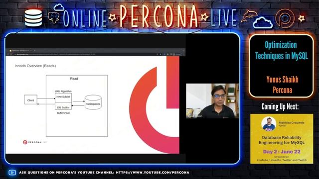 Optimization Techniques in MySQL - Yunus Shaikh - Percona - Percona Community Live 2022 смотреть онлайн