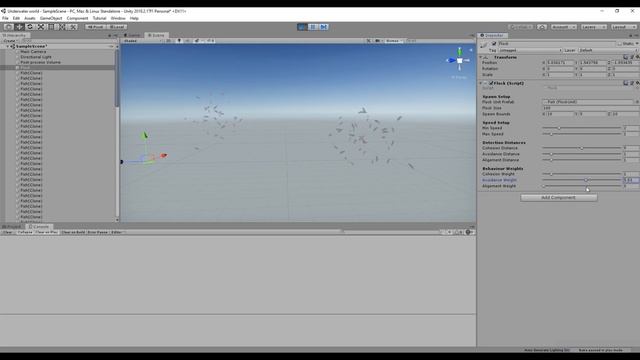 Flocking AI Algorithm in Unity Tutorial смотреть онлайн