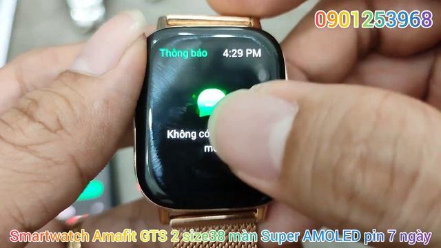 Smartwatch Amazfit GTS 2 Gold size38 màn Super AMOLED pin 7 ngày đẹp keng zin - 1880k baoship kèmsạ смотреть онлайн